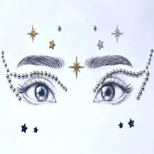 Rebel Tattoos face crystals "SPACE"