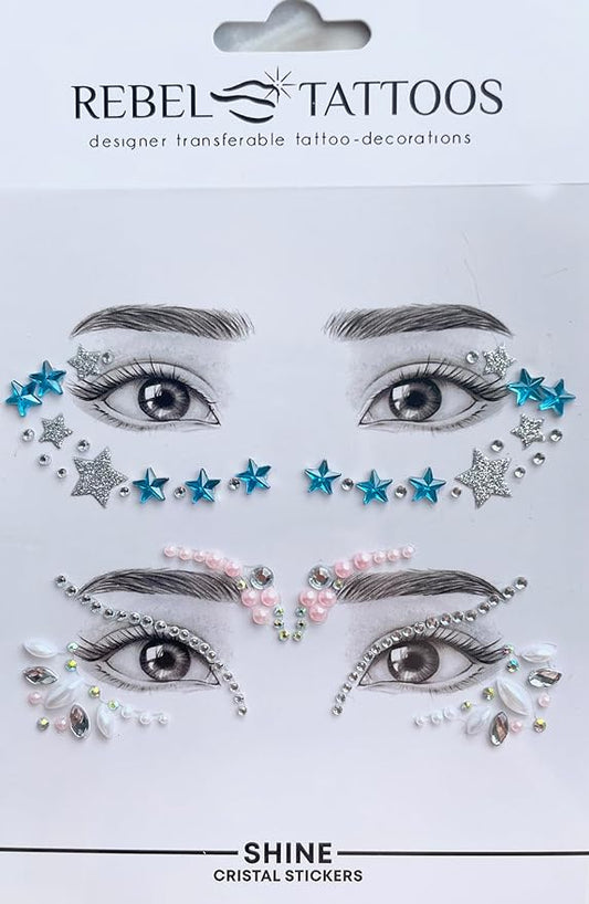 Rebel Tattoos face crystals "SHINE"