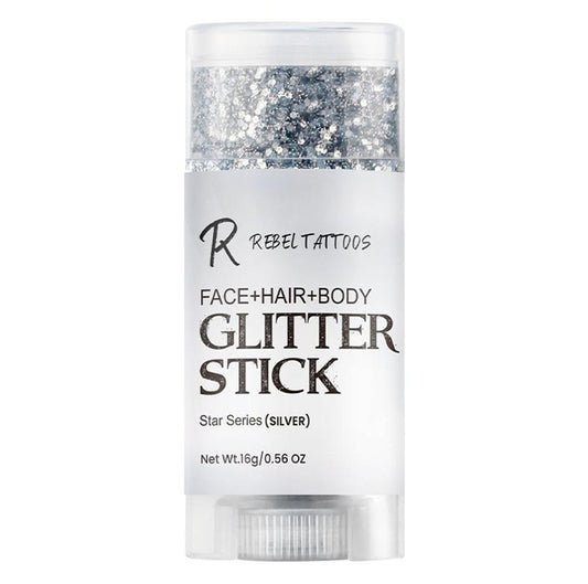 Glitter stick "Rebel Tattoos Silver"