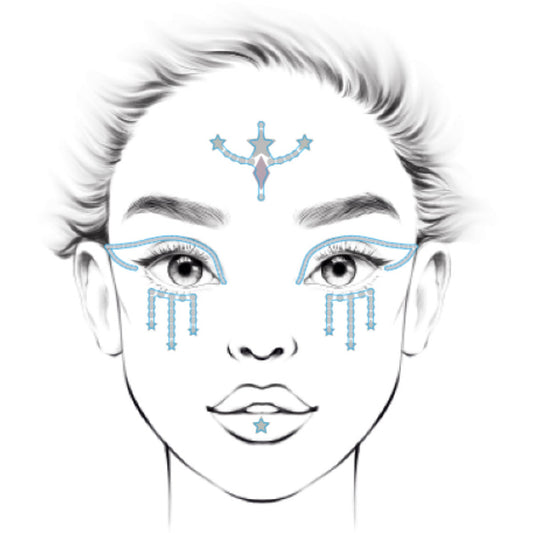 Rebel Tattoos Face crystals "Princess"